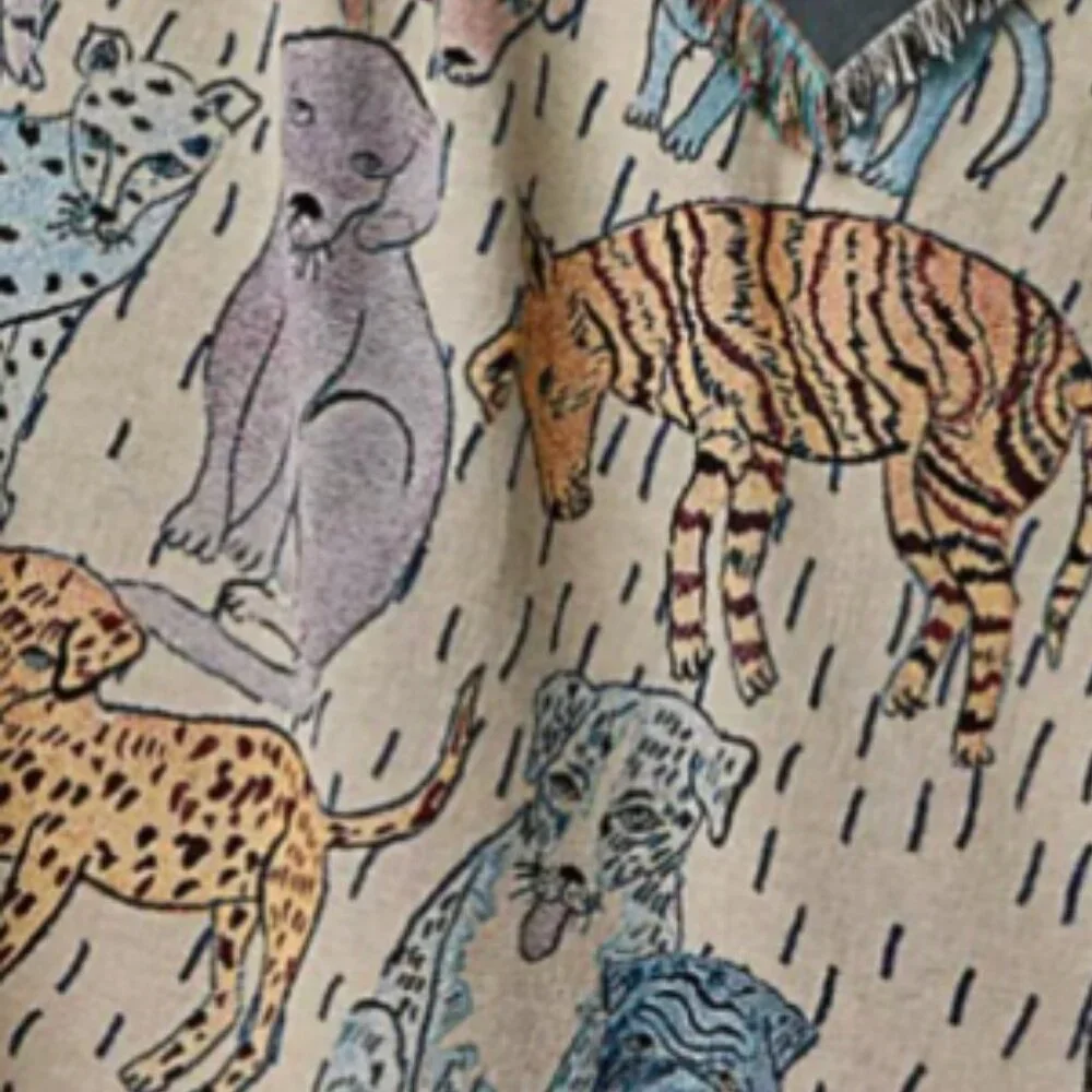 Free People x Olivia Wendel Dog Throw Blanket 🐾 Exclusive Limited Edition NWT